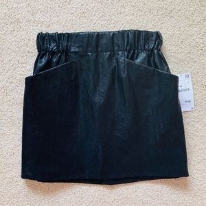 NEW Zara faux leather bucket skirt